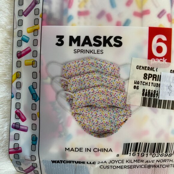 Unicorn Pattern Facial Masks Fabric and Disposable Pack Bundle Kid Size 5-12 - Picture 7 of 8